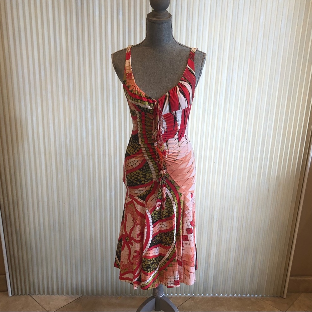 Roberto Cavalli Multicolor Midi Dress